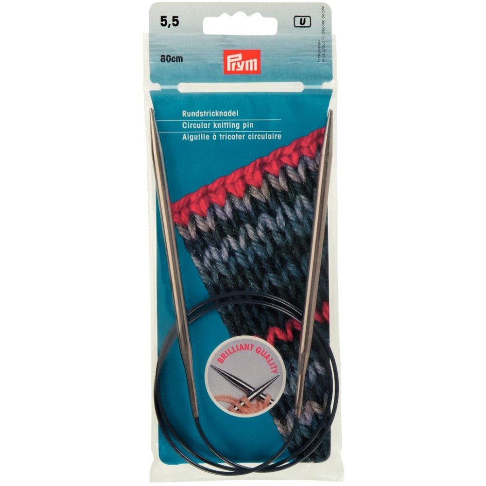 PRYM 5,5 mm 80 cm Parlak Misinalı Şiş- 212174